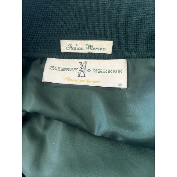 Fairway & Greene Wind Sweater Italian Merino Baruffa Wool LINED 1/4 Zip XL - Picture 9 of 10